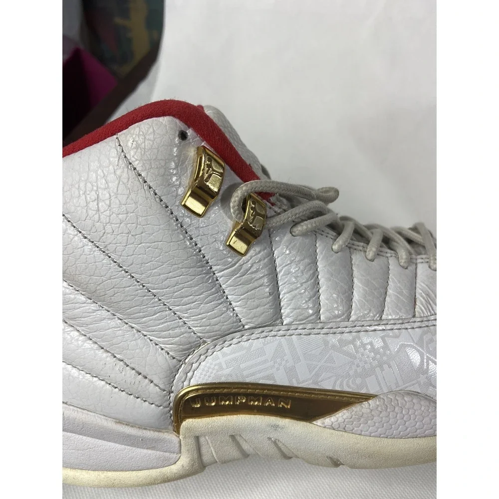 Size 8.5 - Jordan 12 Retro FIBA 2019 White/University Red‎ FREE SHIPPING